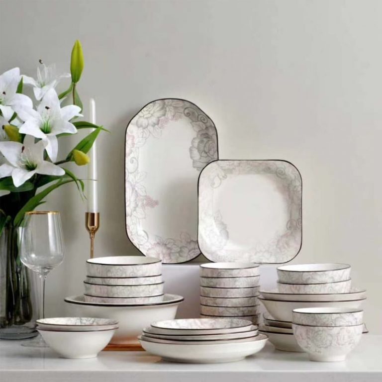 Royal Peony Porcelain Dinnerware Set